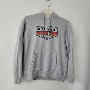 State Of Mine Texas Graphic Hoodie Pullover Adult Size L Gray Sweatshirt Western